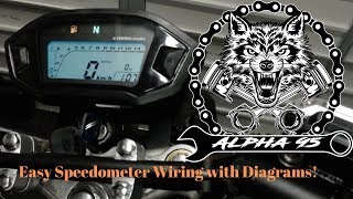 Easy Motorcycle Speedometer Wiring HOW TO amp DIAGRAMS [upl. by Netram]