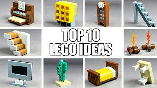 TOP 10 Easy LEGO Building Ideas Anyone Can Make  Without Technic [upl. by Kenti251]