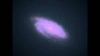 Simulation Of Spiral Galaxy Formation [upl. by Dael]