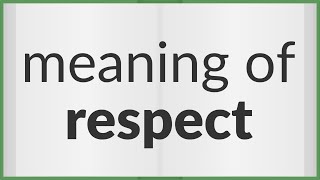 Respect  meaning of Respect [upl. by Capwell]