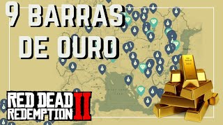 RED DEAD REDEMPTION 2  9 barras de ouro espalhadas pelo mapa [upl. by Dagley]