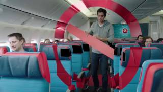 Turkish Airlines Safety Video Zach King decor built by SkyArt [upl. by Treblig]