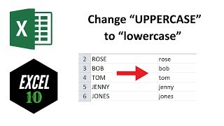 How to Change Uppercase Letter to Lowercase in Excel [upl. by Snebur677]