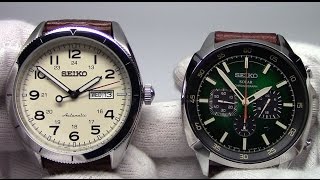 Seiko New Releases  Automatic Field and Solar Chronograph [upl. by Trinetta]