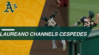 Laureanos rocket arm channels Cespedes 2014 throw [upl. by Areehs]