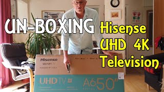 UNBOXING HISENSE 50quot UHD 4K TV [upl. by Quintilla]