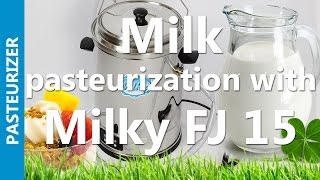 Milk pasteurization with Milky FJ 15  mini pasteurizer [upl. by Holds]