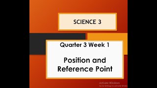 science 3 Q3W1 Position and Reference Point [upl. by Neerak]