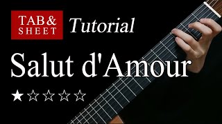 Salut dAmour  Guitar Lesson  TAB [upl. by Sinoda]