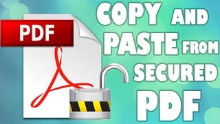 How to copy and paste from secured PDF Unlock PDF [upl. by Aikehs567]