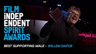 WILLEM DAFOE wins Best Supporting Male at the 35th Film Independent Spirit Awards [upl. by Nerb357]