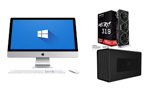 Easy peasy GUIDE to connecting an eGPU to an iMac in Bootcamp Windows 10 works with iGPU amp dGPU [upl. by Nanji788]