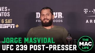 UFC 239 PostFight Press Conference Jorge Masvidal talks record fast KO over Ben Askren [upl. by Berrie277]