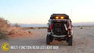 KC HiLiTES 28quot MultiFunction Rear LED Light Bar on Jeep Wrangler JK [upl. by Ahsinnor]