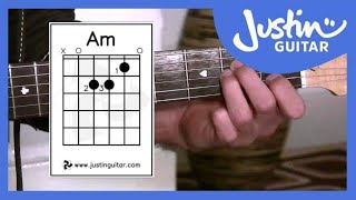 The A minor Chord Guitar Lessons For Beginners Stage 2 Guitar Lesson BC121 [upl. by Harlene825]