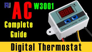 How to use XHW3001 AC digital Thermostat Temperature control  Robojax [upl. by Charyl988]