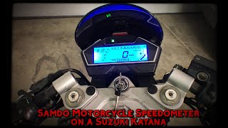 Samdo Motorcycle Speedometer Installation Guide  Suzuki Katana Streetfighter Build [upl. by Yxor]