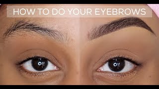 HOW TO QUICK AND EASY EYEBROW TUTORIAL  BEGINNER FRIENDLY  UPDATED BROW ROUTINE [upl. by Ynattir210]