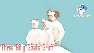 Three Billy Goats Gruff  Paopao Shark Super Fun English Stories for Kids [upl. by Yetnruoc]