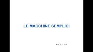 Le macchine semplici [upl. by Anavoig848]