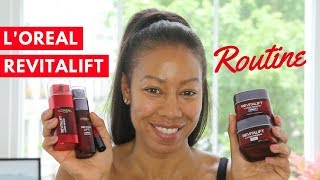 LOreal Revitalift Skincare Routine  Time With Natalie [upl. by Idnahr]