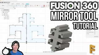 How to Use the Fusion 360 Mirror Tool to Mirror Sketches Bodies and Features [upl. by Nikkie]