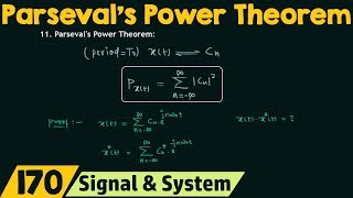 Parsevals Power Theorem [upl. by Kosiur]