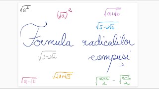 Formula radicalilor compusi [upl. by Lledor]