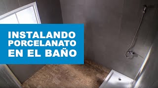 ¿Cómo instalar porcelanato en un baño [upl. by Haletky]