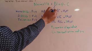 chimie  partie 3  Calculer une normalitéconcentration massique et molaire [upl. by Trawets]