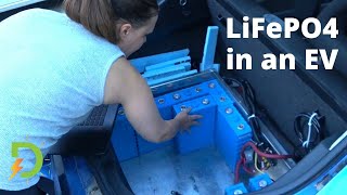 LiFePO4 Lithium Battery Cells into Converted EV [upl. by Sigfried]