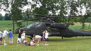 Military Apache Helicopter Emergency Landing in Back Yard [upl. by Airotkiv677]