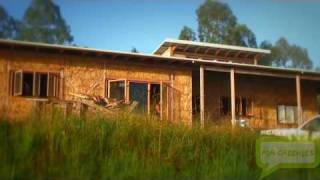 Clay Rendering a Straw Bale Houses Internal Walls For Greenies [upl. by Dazhehs]