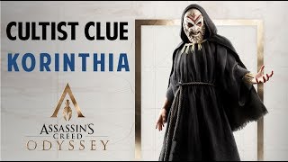 How to Get the Cultist Clue in Korinth Korinthia  ASSASSINS CREED ODYSSEY Cultist Clue Location [upl. by Sivla516]