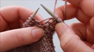 KB Knit Below Knitting Stitch Tutorial [upl. by Steffi937]