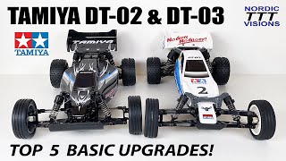 Tamiya DT02 amp DT03  Top 5 Basic amp Cheap Upgrades [upl. by Donovan]