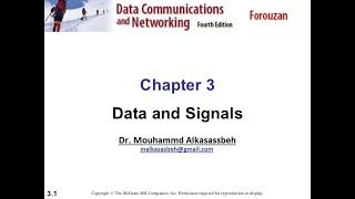 CH3 PART 1 Data Communication and Networking forouzan 4th edition [upl. by Rellek]