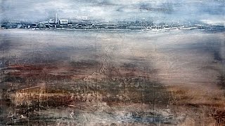 Acrylic painting hazy landscape Acrylmalerei dunstige Landschaft [upl. by Eidda]