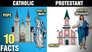 10 Differences Between CATHOLIC and PROTESTANT Christians [upl. by Rowley]