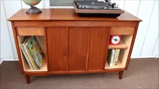 Vintage Stereo Cabinet RefinishRepurpose [upl. by Yedsnil664]