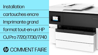 Installation cartouches encre  Imprimante grand format toutenun HP OfficeJet Pro 772077307740 [upl. by Gassman]