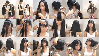 Hair2U  Miss Xue Long to Bob Haircut in Stages Preview [upl. by Melodee]