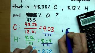 Find the Empirical Formula Given Percents [upl. by Anelrad361]