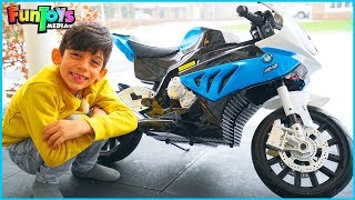 Jason Plays with New Surprise Kids Motorcycle [upl. by Sacks]