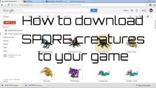 SPORE Tutorial How to Download Spore Creatures to Your Game [upl. by Yrffoeg]