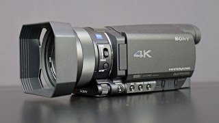 Sony 4K Handycam FDRAX100 Unboxing amp Overview [upl. by Llennod]