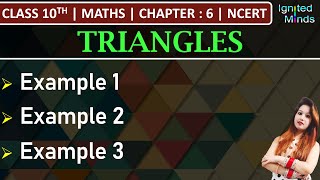 Class 10th Maths Chapter 6  Example 1 2 and 3  Triangles  NCERT [upl. by Folly850]