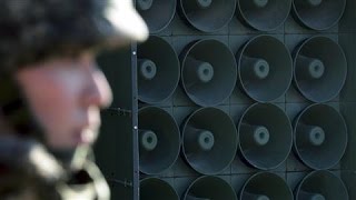 South Responds to North Korea With Loudspeakers [upl. by Rahm952]