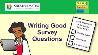 Writing Good Survey Questions  Statistics Help [upl. by Whitaker775]