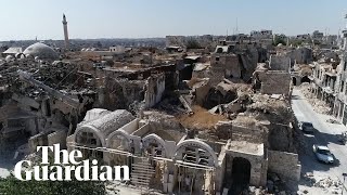 Syria drone footage shows devastation in Aleppo Deir ezZor and rural Damacus [upl. by Hanni435]